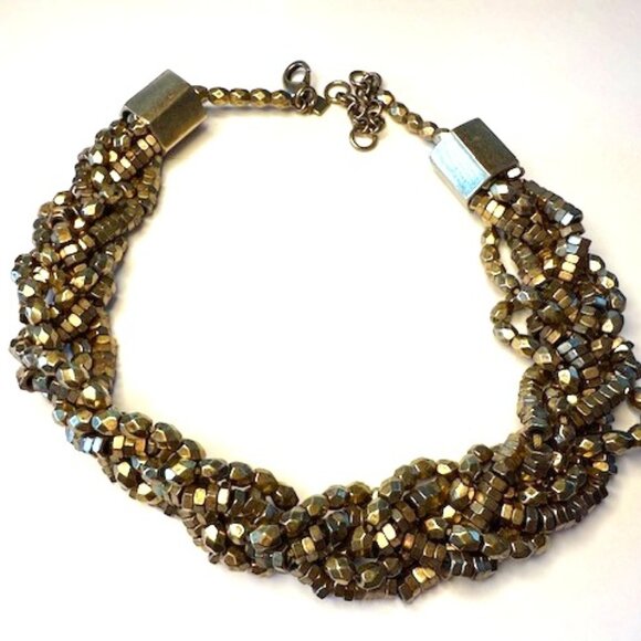 Banana Republic Gold color multistrand necklace choker jewelry - Holidays !! - Picture 2 of 7